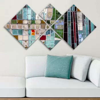 Set 4 tablouri decorative, 4MDF189511544, MDF, Imprimat UV, Multicolor imagine