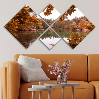 Set 4 tablouri decorative, 4MDF1951300456, MDF, Imprimat UV, Multicolor imagine