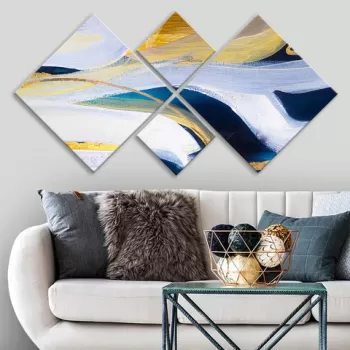 Set 4 tablouri decorative, 4MDF1955509222, MDF, Imprimat UV, Multicolor imagine