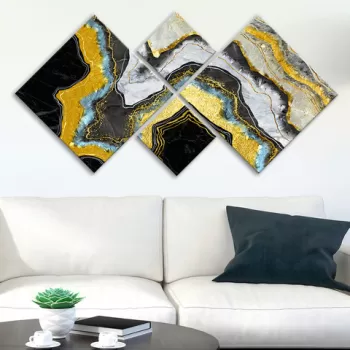 Set 4 tablouri decorative, 4MDF19589560392, MDF, Imprimat UV, Multicolor imagine