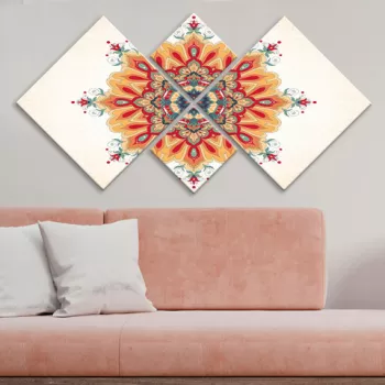 Set 4 tablouri decorative, 4MDF196876571, MDF, Imprimat UV, Multicolor imagine