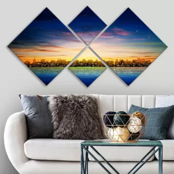 Set 4 tablouri decorative, 4MDF199335725, MDF, Imprimat UV, Multicolor imagine