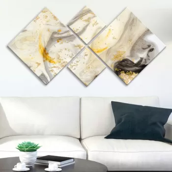 Set 4 tablouri decorative, 4MDF2032515, MDF, Imprimat UV, Multicolor imagine