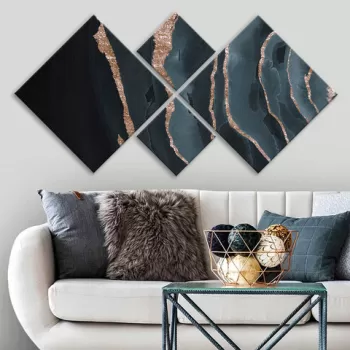 Set 4 tablouri decorative, 4MDF2051362, MDF, Imprimat UV, Multicolor imagine