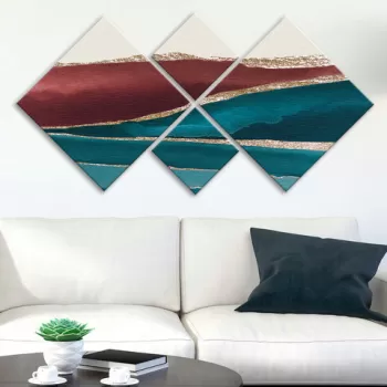 Set 4 tablouri decorative, 4MDF2051399, MDF, Imprimat UV, Multicolor imagine