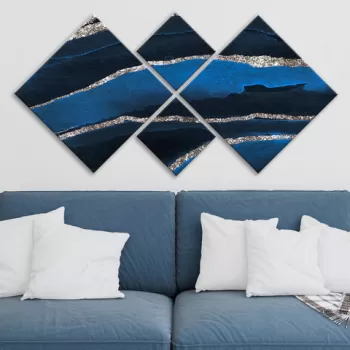 Set 4 tablouri decorative, 4MDF2051447, MDF, Imprimat UV, Multicolor imagine