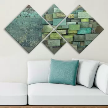 Set 4 tablouri decorative, 4MDF208523767, MDF, Imprimat UV, Multicolor imagine