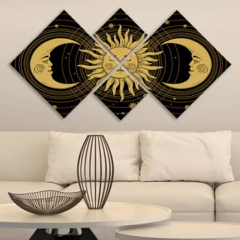 Set 4 tablouri decorative, 4MDF218423769662, MDF, Imprimat UV, Multicolor imagine