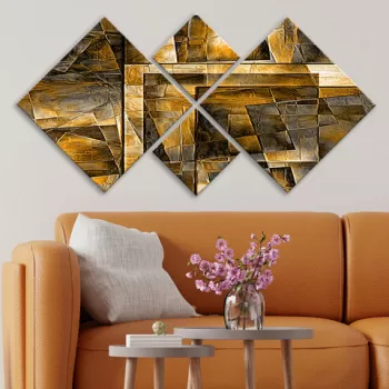 Set 4 tablouri decorative, 4MDF218650210, MDF, Imprimat UV, Multicolor imagine