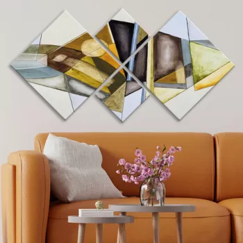 Set 4 tablouri decorative, 4MDF218654635, MDF, Imprimat UV, Multicolor imagine