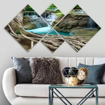 Set 4 tablouri decorative, 4MDF219109297, MDF, Imprimat UV, Multicolor imagine