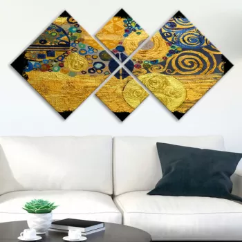 Set 4 tablouri decorative, 4MDF222201946, MDF, Imprimat UV, Multicolor imagine