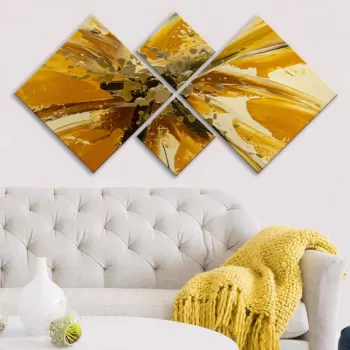 Set 4 tablouri decorative, 4MDF224895418, MDF, Imprimat UV, Multicolor imagine