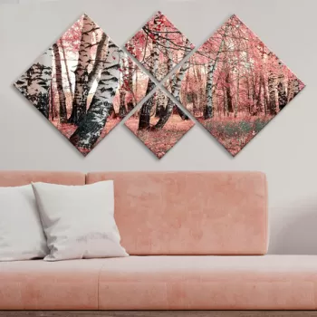 Set 4 tablouri decorative, 4MDF225102556, MDF, Imprimat UV, Multicolor imagine