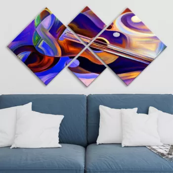 Set 4 tablouri decorative, 4MDF225929653, MDF, Imprimat UV, Multicolor imagine