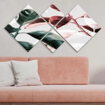 Set 4 tablouri decorative, 4MDF2259857, MDF, Imprimat UV, Multicolor imagine