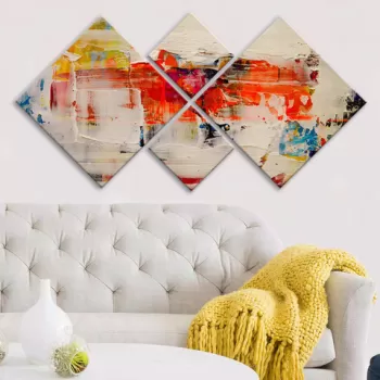 Set 4 tablouri decorative, 4MDF2281410, MDF, Imprimat UV, Multicolor imagine
