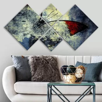 Set 4 tablouri decorative, 4MDF233816548, MDF, Imprimat UV, Multicolor imagine