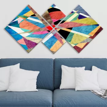 Set 4 tablouri decorative, 4MDF234625642, MDF, Imprimat UV, Multicolor imagine