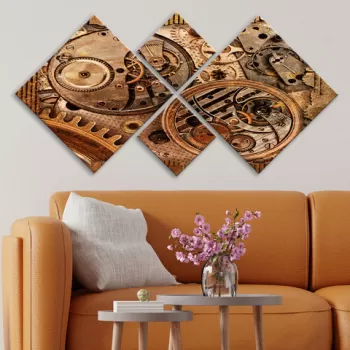 Set 4 tablouri decorative, 4MDF245256766, MDF, Imprimat UV, Multicolor imagine