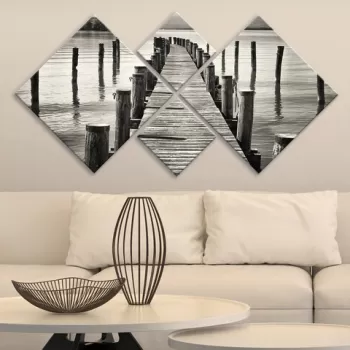 Set 4 tablouri decorative, 4MDF261904097, MDF, Imprimat UV, Multicolor imagine