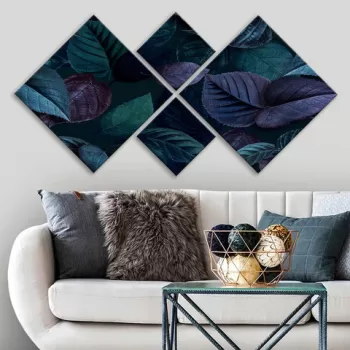 Set 4 tablouri decorative, 4MDF26726, MDF, Imprimat UV, Multicolor imagine