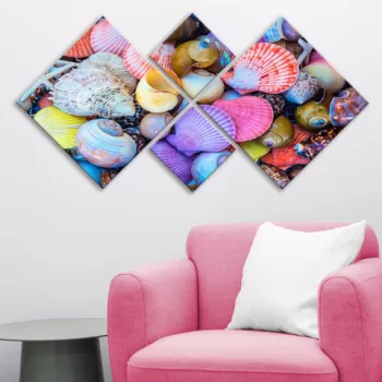 Set 4 tablouri decorative, 4MDF276415940, MDF, Imprimat UV, Multicolor imagine