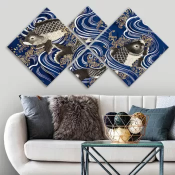 Set 4 tablouri decorative, 4MDF2764751, MDF, Imprimat UV, Multicolor imagine