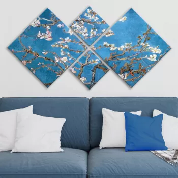 Set 4 tablouri decorative, 4MDF277775, MDF, Imprimat UV, Multicolor imagine