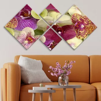 Set 4 tablouri decorative, 4MDF27857242, MDF, Imprimat UV, Multicolor imagine