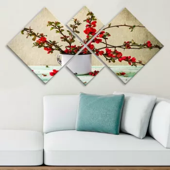 Set 4 tablouri decorative, 4MDF280552241, MDF, Imprimat UV, Multicolor imagine