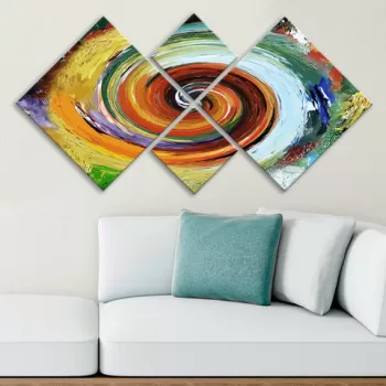 Set 4 tablouri decorative, 4MDF293906417, MDF, Imprimat UV, Multicolor imagine