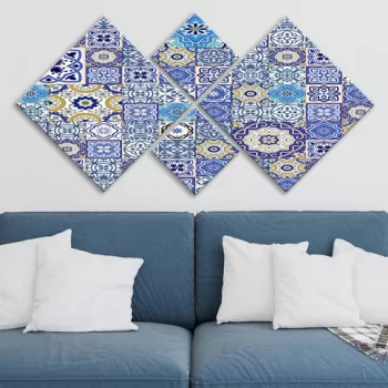 Set 4 tablouri decorative, 4MDF2987533, MDF, Imprimat UV, Multicolor imagine