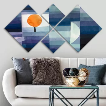 Set 4 tablouri decorative, 4MDF2988860, MDF, Imprimat UV, Multicolor imagine