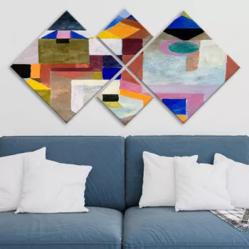 Set 4 tablouri decorative, 4MDF2989111, MDF, Imprimat UV, Multicolor imagine