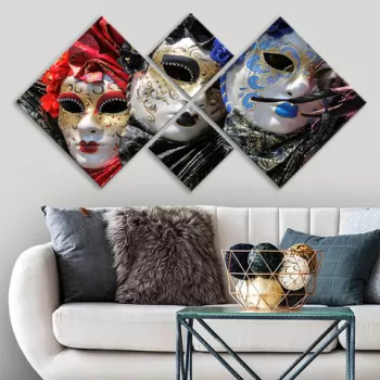 Set 4 tablouri decorative, 4MDF2998742, MDF, Imprimat UV, Multicolor imagine