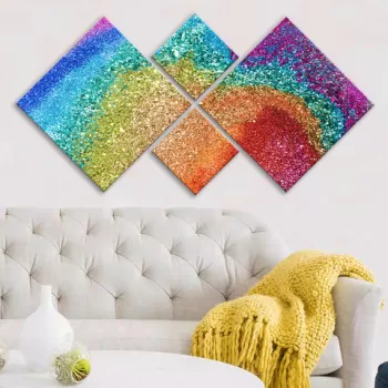 Set 4 tablouri decorative, 4MDF30802260857, MDF, Imprimat UV, Multicolor imagine