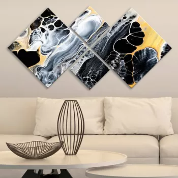 Set 4 tablouri decorative, 4MDF30803112894, MDF, Imprimat UV, Multicolor imagine