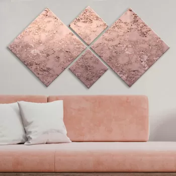 Set 4 tablouri decorative, 4MDF3080596497, MDF, Imprimat UV, Multicolor imagine