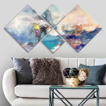 Set 4 tablouri decorative, 4MDF3111501380, MDF, Imprimat UV, Multicolor imagine