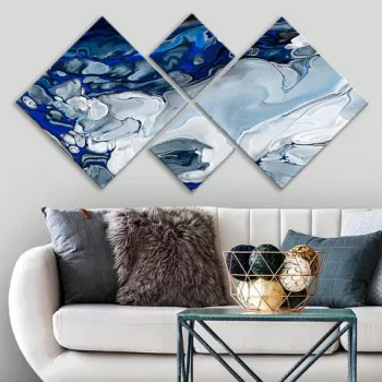 Set 4 tablouri decorative, 4MDF3112972, MDF, Imprimat UV, Multicolor imagine