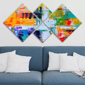 Set 4 tablouri decorative, 4MDF3216997, MDF, Imprimat UV, Multicolor imagine