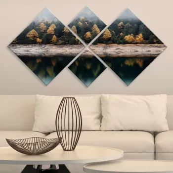 Set 4 tablouri decorative, 4MDF3283743, MDF, Imprimat UV, Multicolor imagine