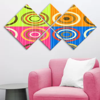 Set 4 tablouri decorative, 4MDF3313401, MDF, Imprimat UV, Multicolor imagine