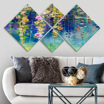 Set 4 tablouri decorative, 4MDF333920696, MDF, Imprimat UV, Multicolor imagine