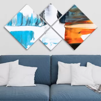 Set 4 tablouri decorative, 4MDF3418037, MDF, Imprimat UV, Multicolor imagine