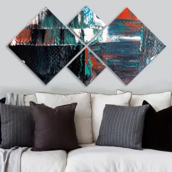 Set 4 tablouri decorative, 4MDF3418083, MDF, Imprimat UV, Multicolor imagine