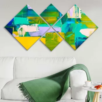 Set 4 tablouri decorative, 4MDF3418093, MDF, Imprimat UV, Multicolor imagine