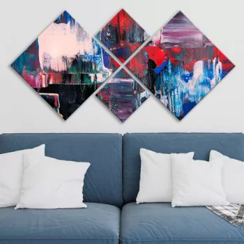 Set 4 tablouri decorative, 4MDF3418095, MDF, Imprimat UV, Multicolor imagine