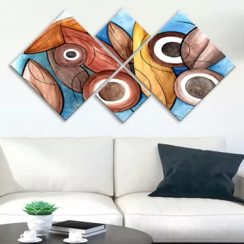 Set 4 tablouri decorative, 4MDF349797692, MDF, Imprimat UV, Multicolor imagine